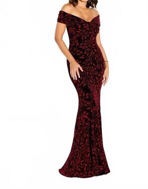 NEW CAMERON BLAKE mother of the brideevening dress in black/red